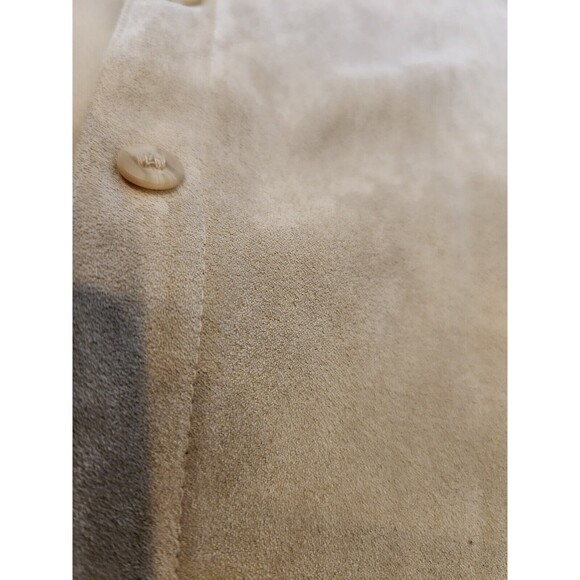 Sonoma Button Up Suede Shirt Women's Large Long Sleeve Beige Adults L - Picture 10 of 13